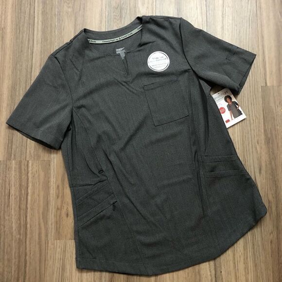 Cuddl Duds 6-Pocket Short Sleeve Scrub Top - Picture 5 of 13